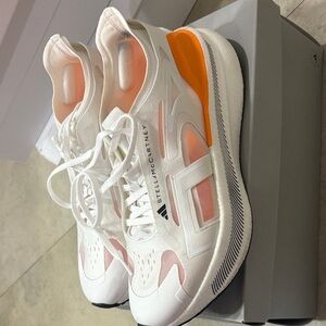 Stella McCartney White and Orange Athletic Shoes